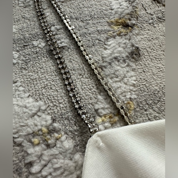 White Tobi Dress with Rhinestones - Picture 3 of 5